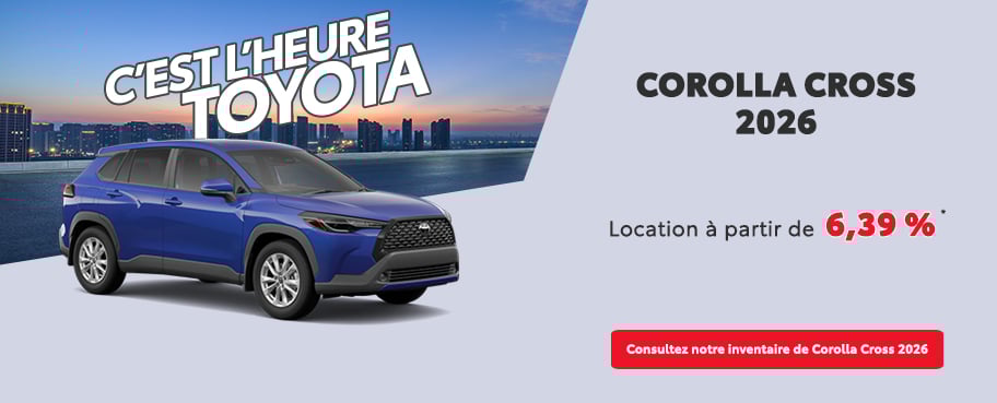 St-Hubert Toyota C'est l'heure Toyota Corolla Cross 2026 Février