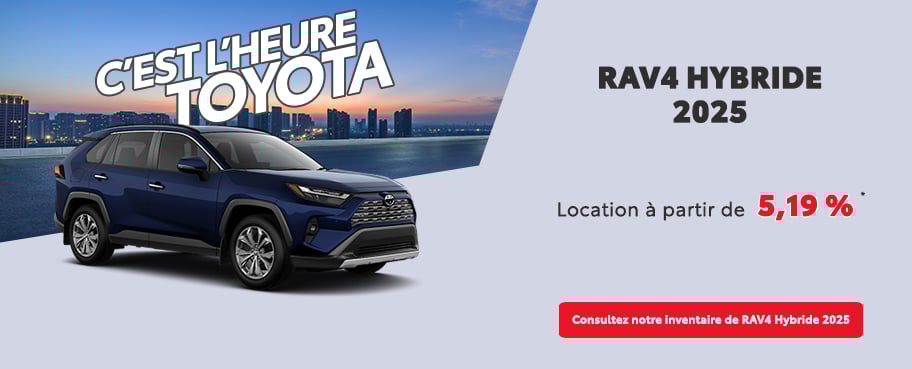 St-Hubert Toyota C'est l'heure Toyota RAV4 Hybride 2025 Février
