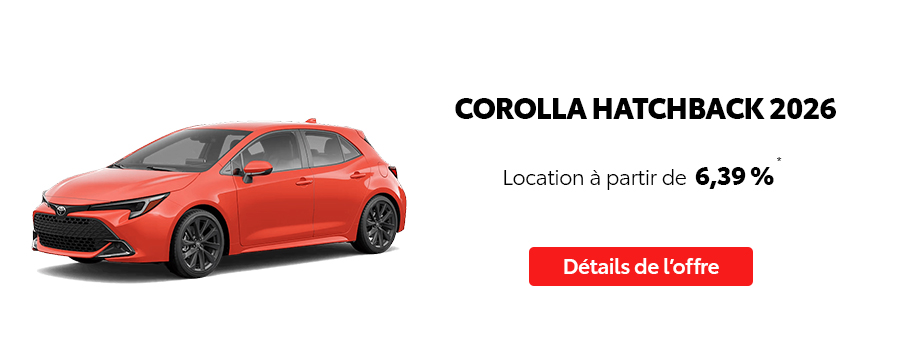 St-Hubert Toyota Événement C'est l'heure Toyota Février 2026 Corolla Hatchback 2026