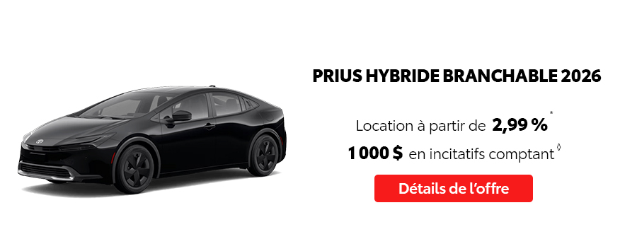 St-Hubert Toyota Événement C'est l'heure Toyota Février 2026 Prius Hybride Branchable