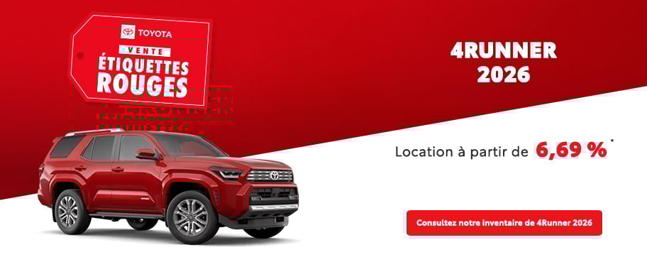 St-Hubert Toyota Vente Étiquettes Rouges 4Runner 2026 Mars