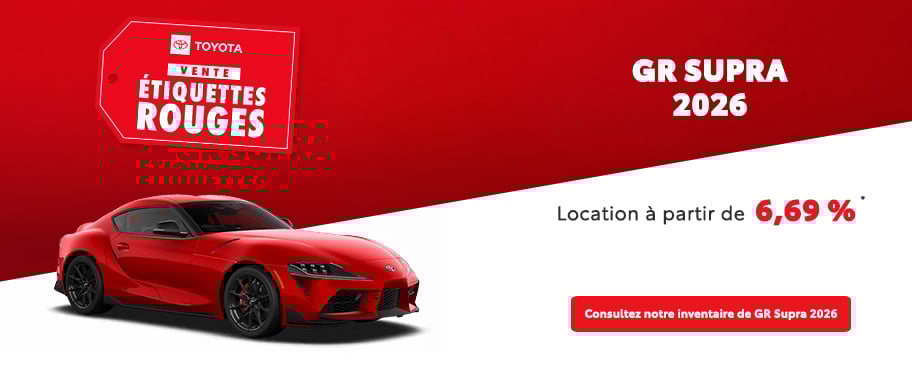 St-Hubert Toyota Vente Étiquettes Rouges GR Supra 2026 Mars
