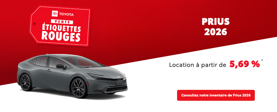 St-Hubert Toyota Vente Étiquettes Rouges Prius 2026 Mars