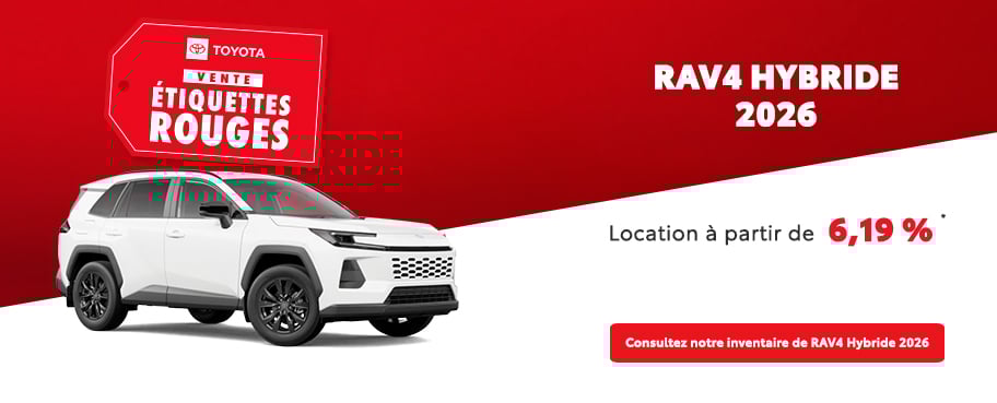 St-Hubert Toyota Vente Étiquettes Rouges RAV4 Hybride 2026 Mars