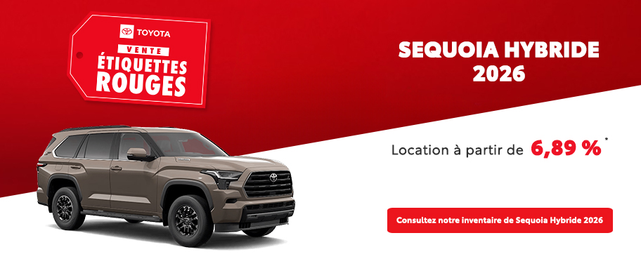 St-Hubert Toyota Vente Étiquettes Rouges Sequoia Hybride 2026 Mars