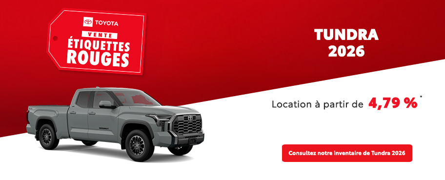St-Hubert Toyota Vente Étiquettes Rouges Tundra 2026 Mars