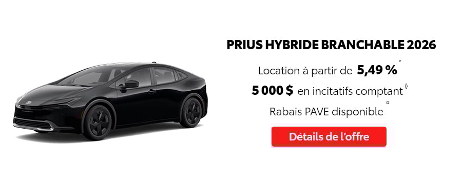St-Hubert Toyota Vente Étiquettes Rouges Mars 2026 Prius Hybride Branchable