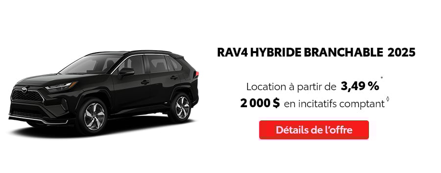 St-Hubert Toyota Vente Étiquettes Rouges Mars 2026 RAV4 Hybride Branchable 2025